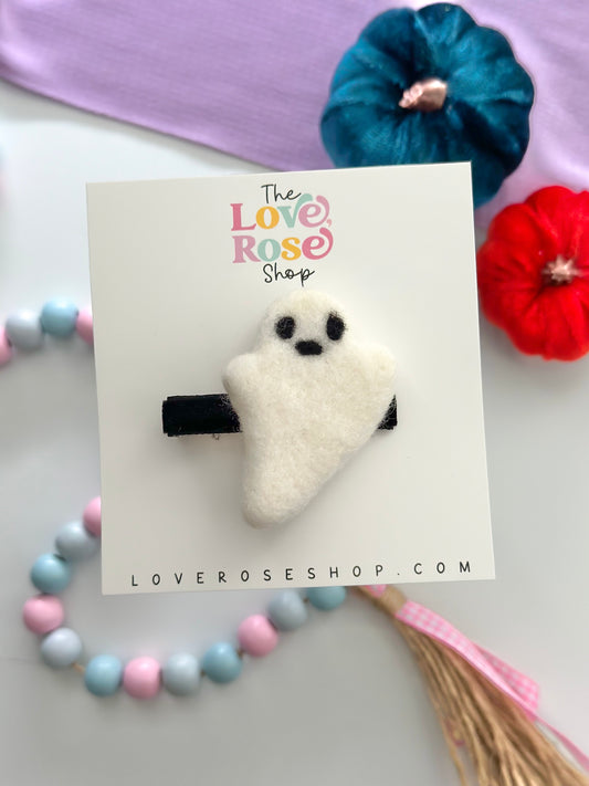 GHOST FELTIE CLIP (WHITE)