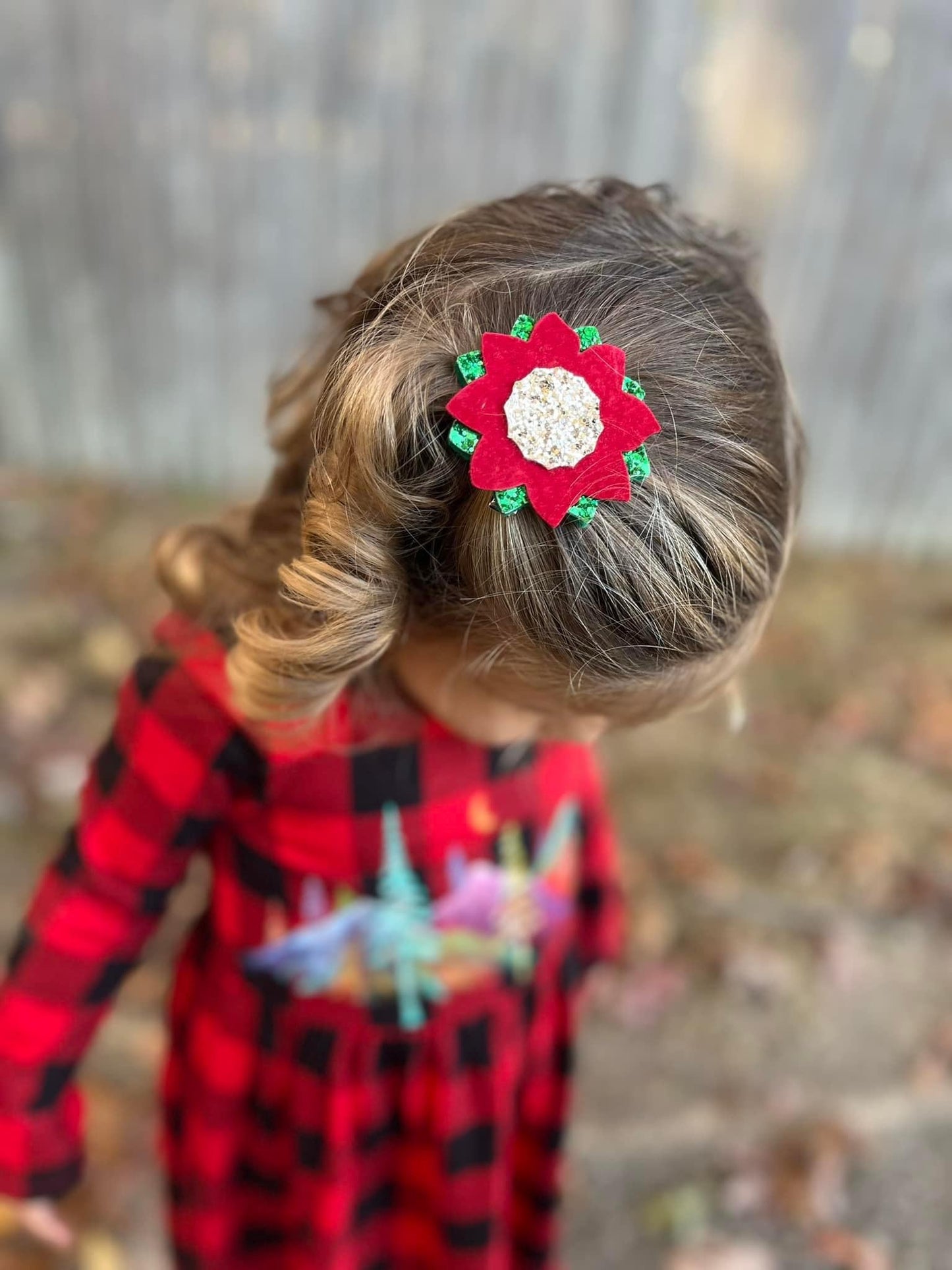 POINSETTIA FLOWER CLIP