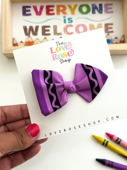 CRAYON KNOT BOW (PURPLE)