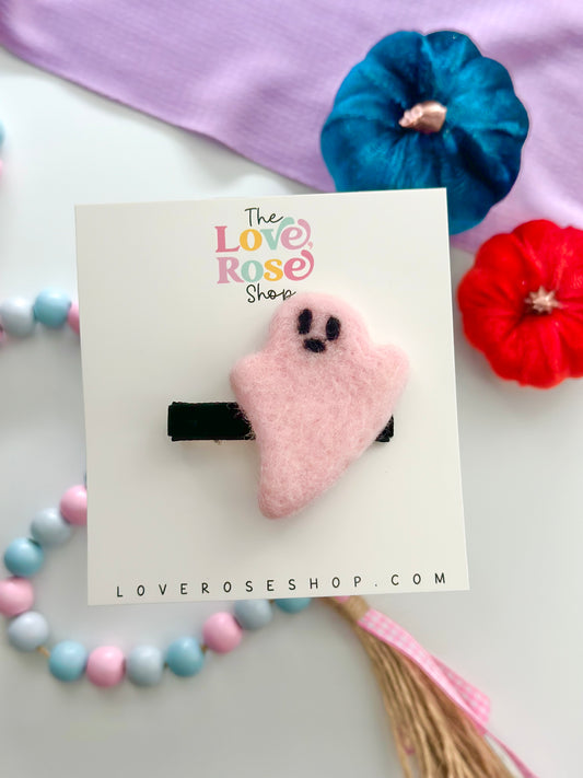 GHOST FELTIE CLIP (PINK)