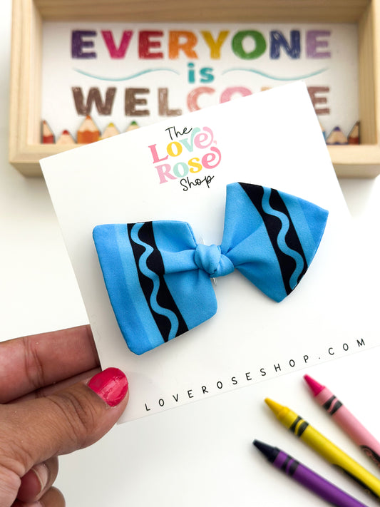 CRAYON KNOT BOW (BLUE)