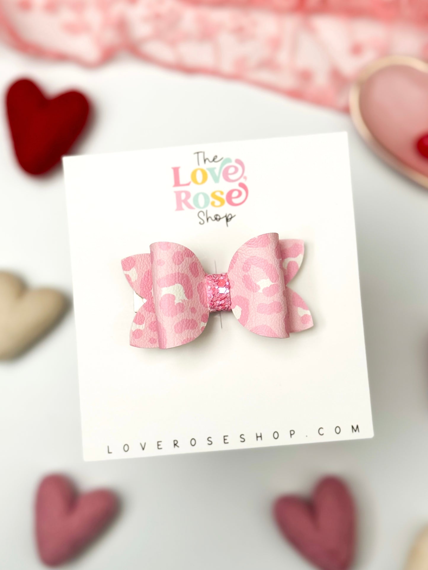 LEOPARD BOW (PINK)