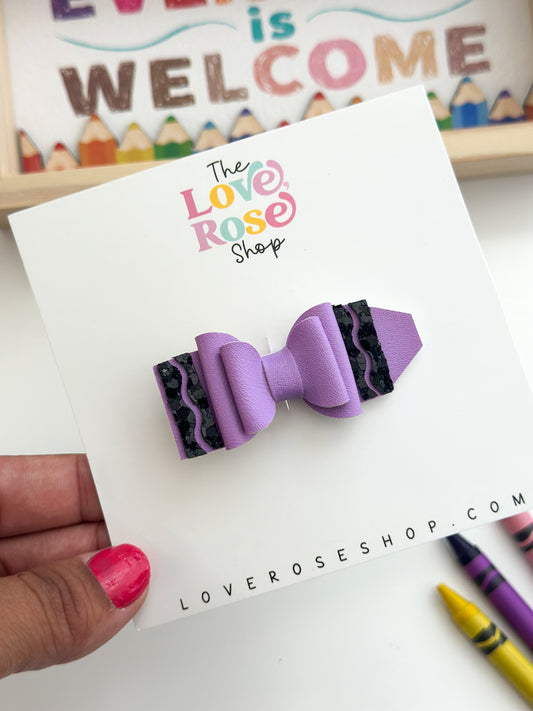 PURPLE CRAYON BOW